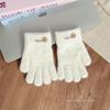 Children's gloves five-finger autumn and winter boys and girls simple versatile models sub-finger warm windproof gloves middle children winter