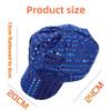Dress Up Glitter Caps Octagonal Costume Hat Halloween Disco Sequin Hat  Men Women