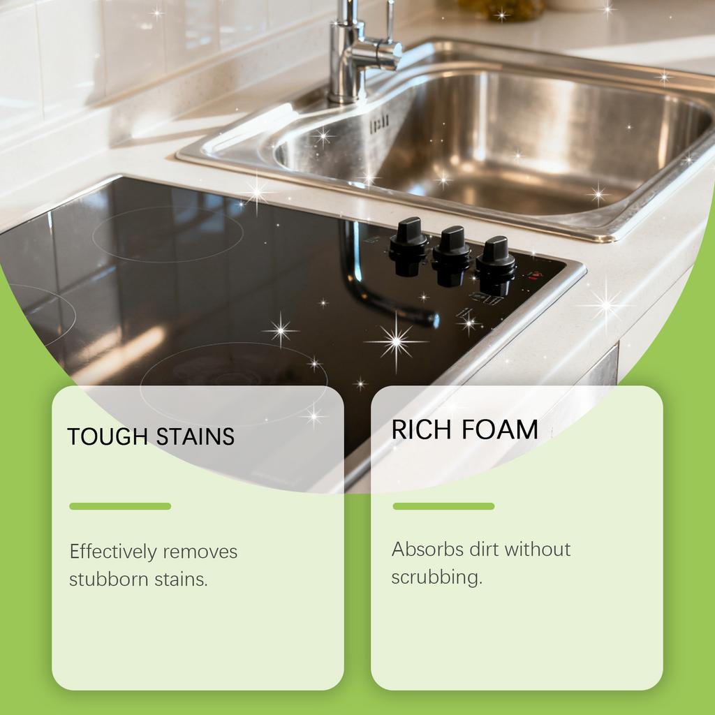 Multi-purpose No-rinse Cleaning Spray, Suitable For Everyday Kitchen Cleaning And Stain Removal, Foam, 120ml