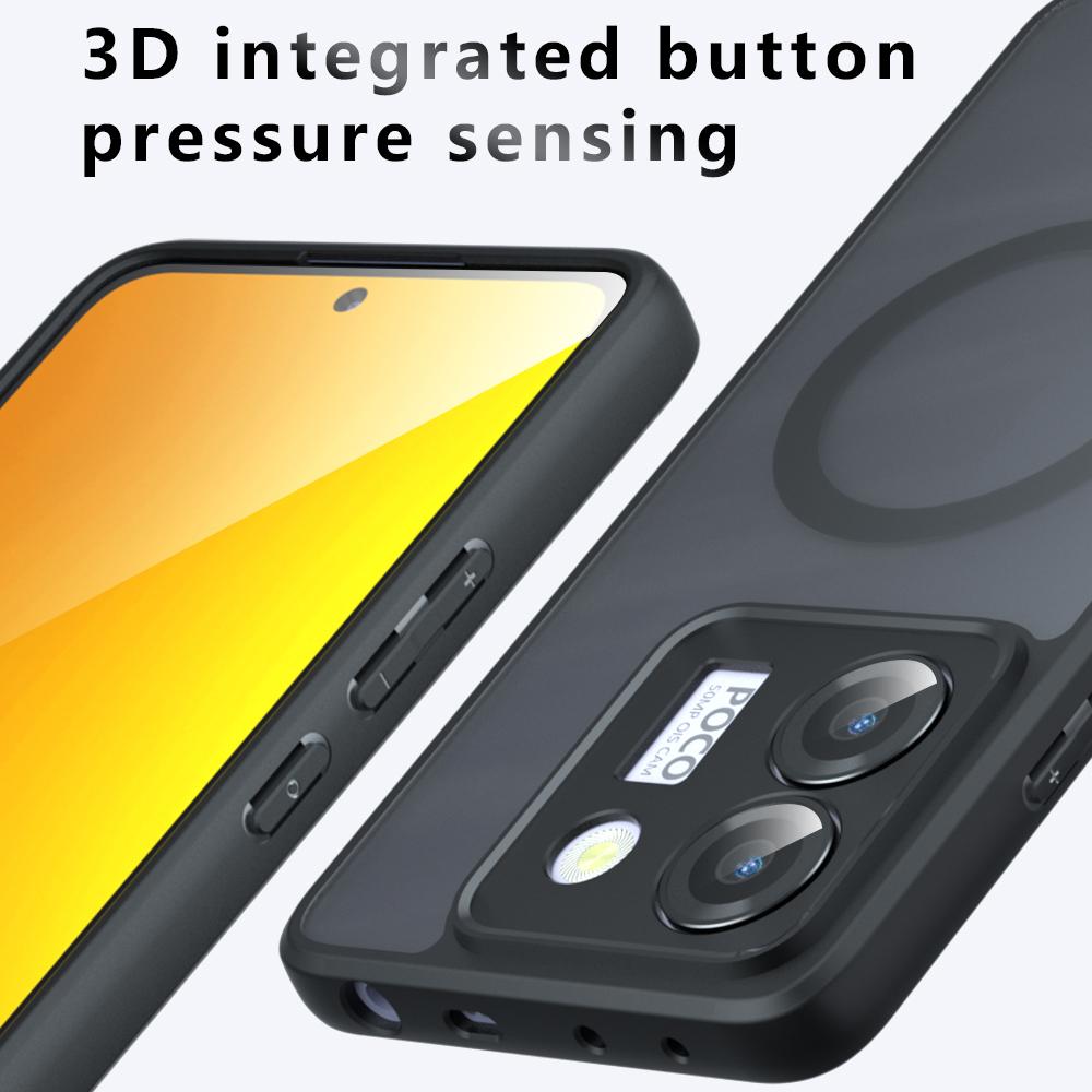 For Magsafe Magnetic Wireless Charging Case For Xiaomi Poco M7 Pro PocoM7Pro 5G Shockproof Matte Back Cover Coque