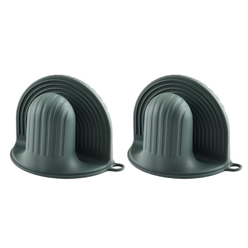 Set mit 2 ergonomischen Küchenhandschuhen, Silikon-Ofenhandschuhe, hitzebeständig, zum sicheren Entnehmen heißer Teller aus der Mikrowelle