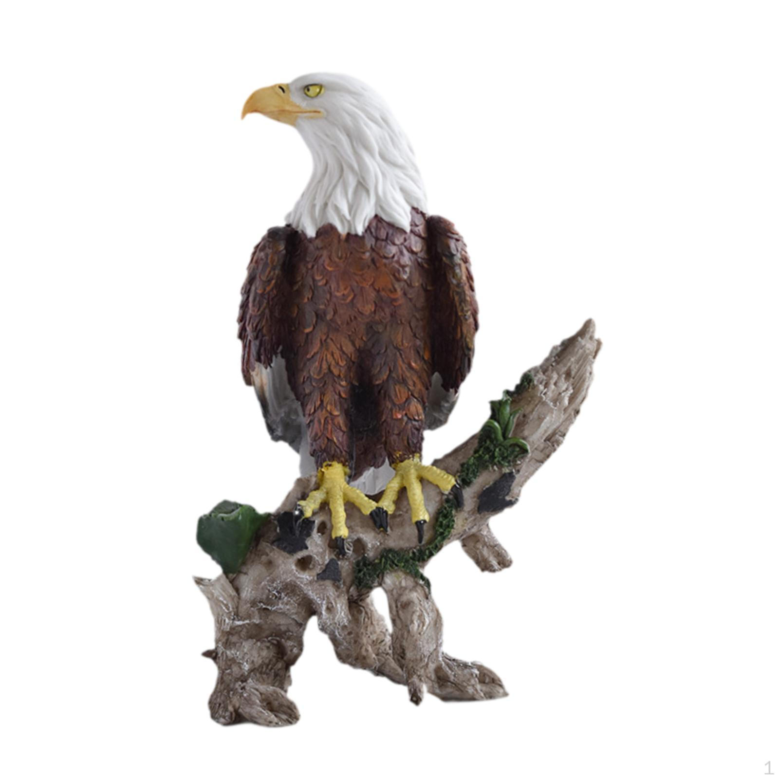 

Bald Eagle Figurine on Tree Branch Sculpture 6.3x5.5x9inch Hand Crafted Collectible American Statue