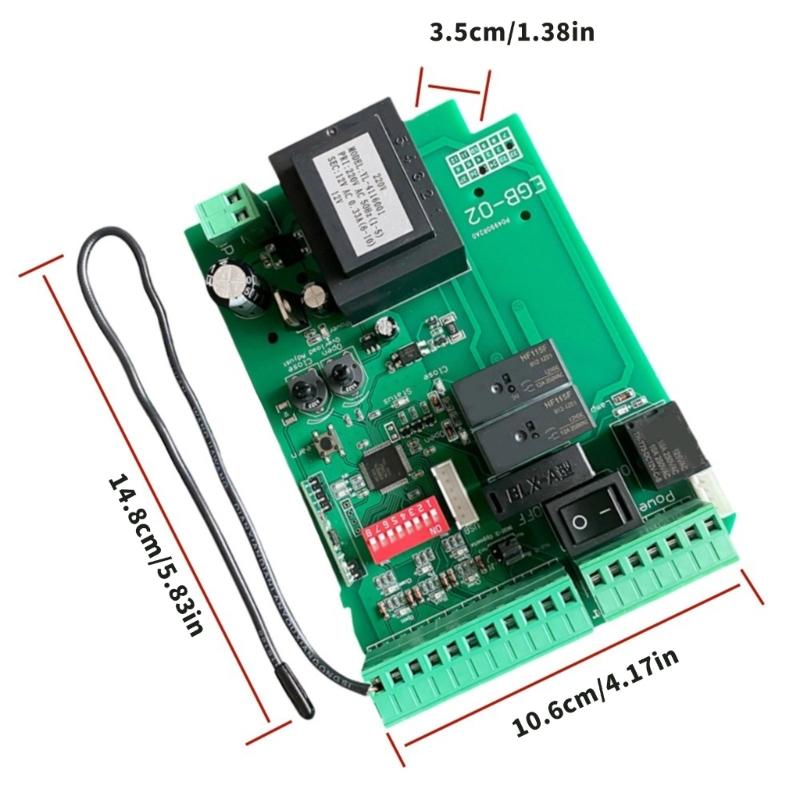 Universal 110V/220V Control Board  Featuring Rolling Code Security Adjustable Timers for Automatic Sliding Gate Motors