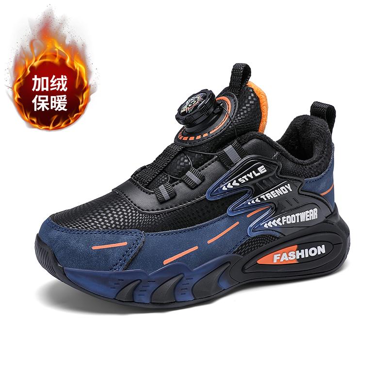 Winter Children Shoes Warm Boys Sneaker Luxury Plush Kids Snow Cotton Sneaker Casual Sports Walking Shoes for Boy 4-10Y