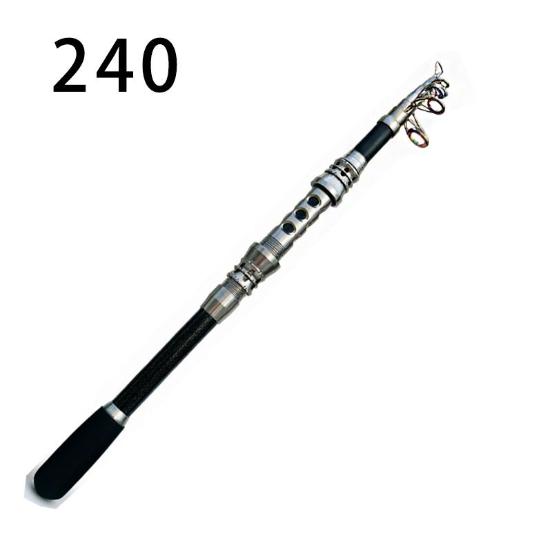 Mini Portable Carbon Fiber Sea Fishing Rod Long Throwing Rod 1.8-3.0m Telescopic Fishing Rod Super Hard Fishing Rod Sea Fishing Tackle Set