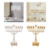 9 Branches Candle Holder Tabletop Candelabrum Candle Stands Hanukkah Menorah for Christmas Party Wedding Home Decor Gift