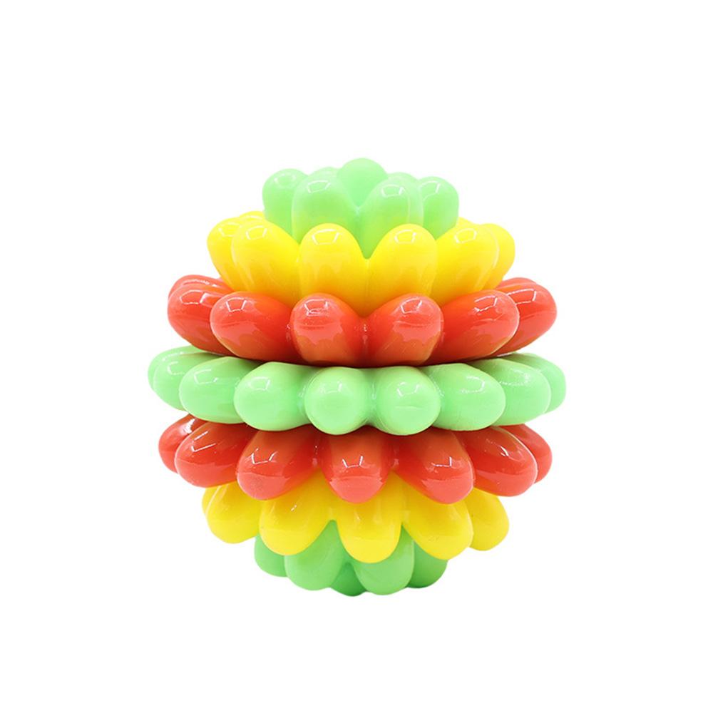 Colorful Multifunctional Durable Chew Ball - Soft Rubber Dog Toy for Interactive Play, Molar Teeth Cleaning, Fun Chewing,