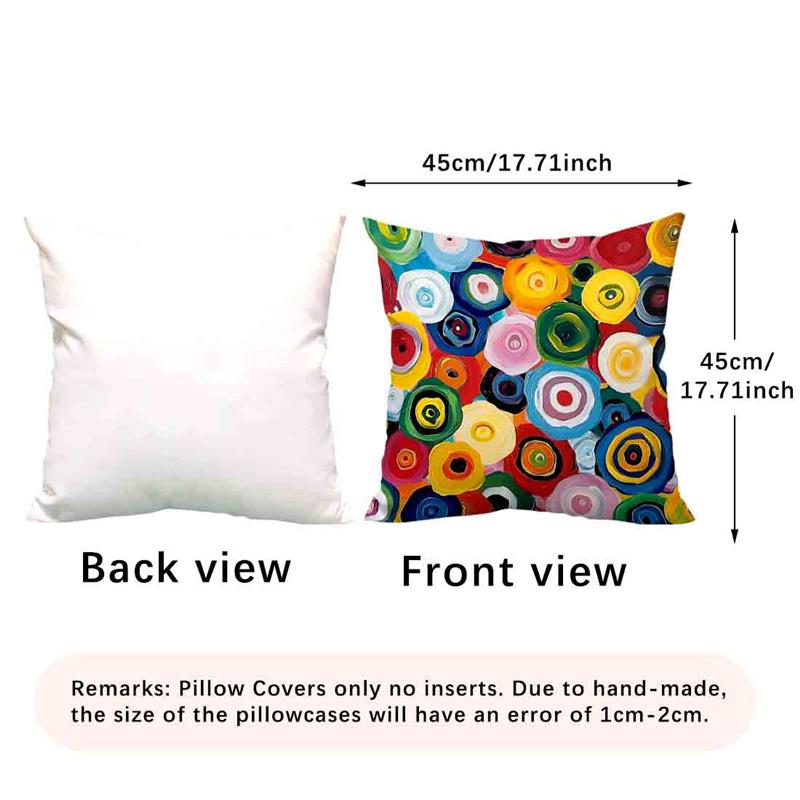Retro Flower Ink Painting Cushion Cover Polyester Pillowcase Sofa Cushions Decorative Throw Pillows Home Decoration Pillowcover