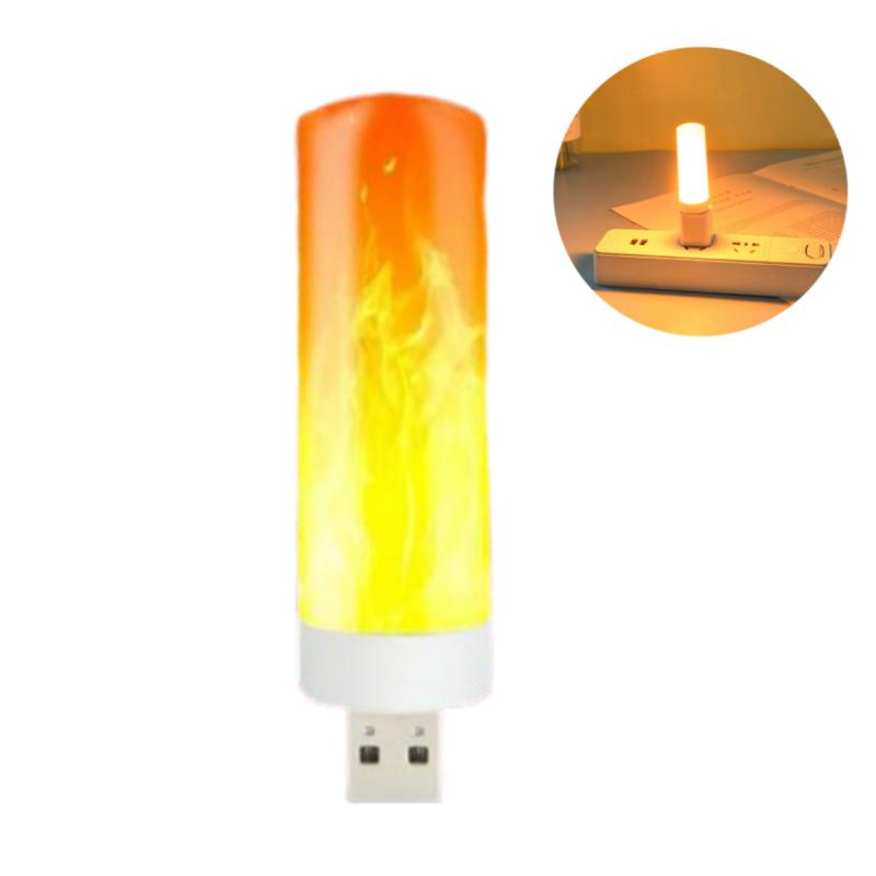 

USB ночник USB атмосферный свет светодиодный пламя мигающие свечи светодиодный светильник для книг для зарядного устройства кемпинг световой эффект свет
