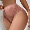High-Waisted Tummy Control Waist Trainer Butt Lifting Briefs with Hidden Pattern Sexy Lace Trim Super Hot Plus-Size Underwear