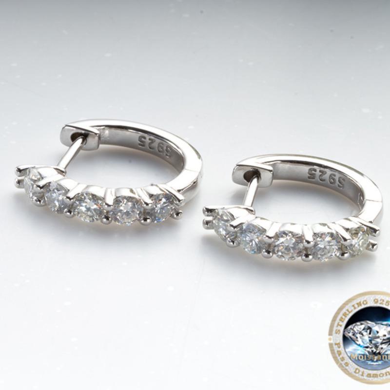 Gica Gema 1CT/2CTzircon Earrings 925 Sterling Silver Ear Hook Women's Luxury Fine Jewelry Daily Gift