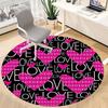 1pc Love Hearts Pattern Chair Carpet for Office, Non-slip, Soft and Durable Office Rug, Perfect for Office Yy251227155