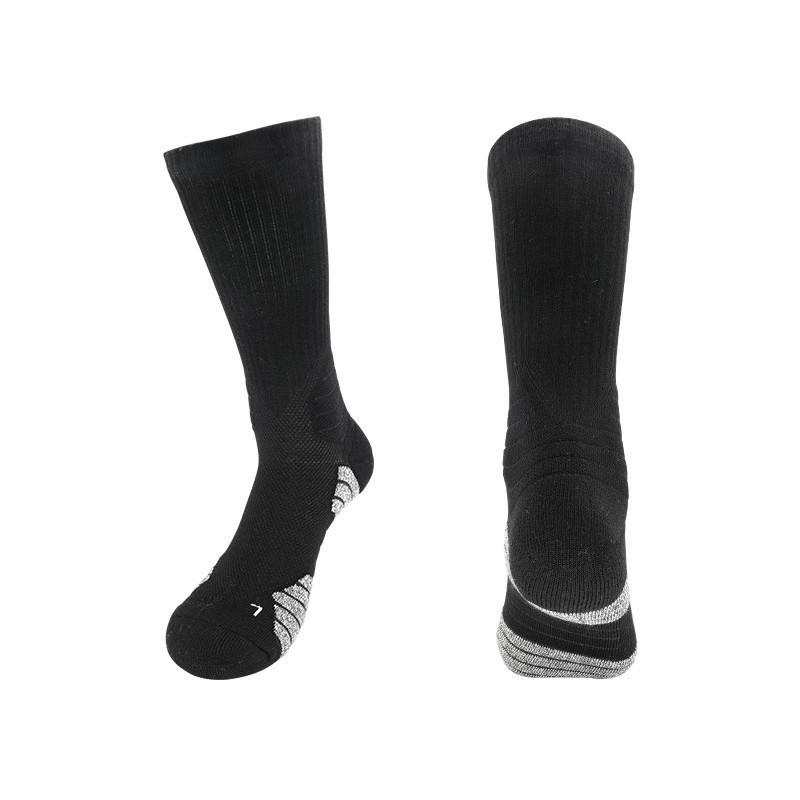 Medium Tube Cotton Non-Slip Sweat-Absorbing Running Socks Thickened Towel Bottom Sports Cotton Socks High-Top Pure Practical Basketball Socks