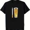 2026 Sommer Neuer Stil Lustiges Bier- und Zigarettenmuster Hochwertiges Mode Bequemes Herren Gedrucktes Rundhals-T-Shirt