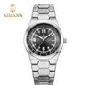 Vintage Aviation Pilot Watch for Men Waterproof Quartz Watch with Date Luminous Hands Steel Strap Dress Wrist Watch