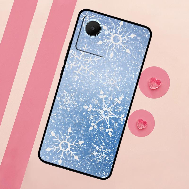 Snow Snowflake Winter For Realme C67 C75 C63 C61 C71 C55 C51 C65 C53 10 11 12 13 14 15 Pro Plus GT6 GT7 Pro Case