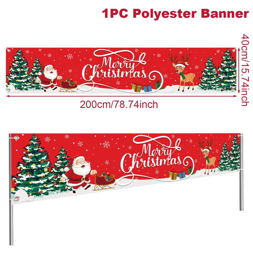 Christmas Outdoor Banner Merry Christmas Decorations For Home 2025 Navidad Kerst Xmas Decor Noel Kerst Happy New Year Gift 2025