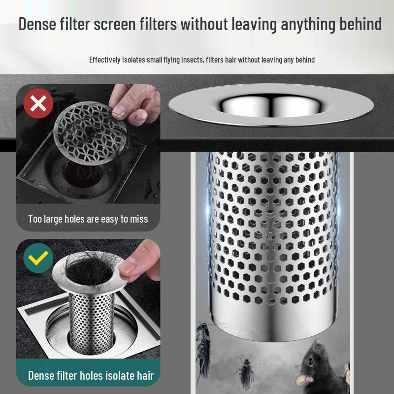 Stainless Steel Anti-Clog Floor Drain Screen for Kitchen & Bathroom