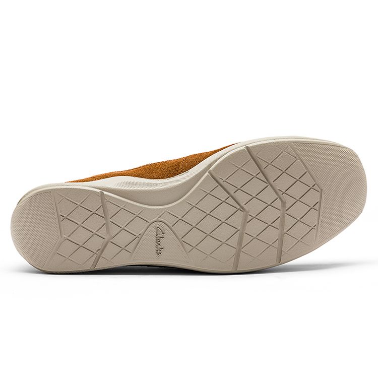 Clarks Two-Layer Cowhide Slip-On Breathable Comfortable Casual Shoes Men Sneakers Brown 261686477