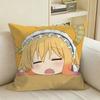 Anime Dragon Maid TTohru Square Sofa Pillow Cover Solid Color Living Room Home Decor Cushion Case