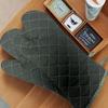 Military Green Heat-Resistant Canvas Gloves for Ovens, Microwaves, Steamers, and Baking.