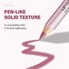 Mini Wooden Lip Pencil Slim Lipliner Plumping Lip Waterproof Long-lasting Creamy Matte Nude Brown Professional Contour Lip Liner