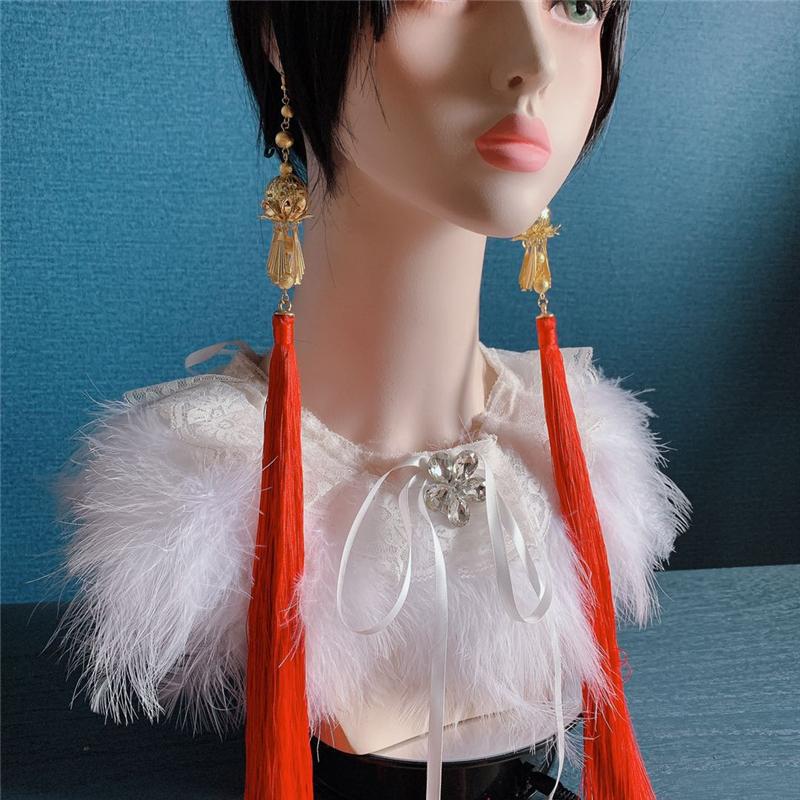 Bohemia Style Earrings Chinese Knot Lantern Pendant Long Tassel Earrings For Women Jewelry Accessories Christmas New Year Gift