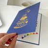 3D Pop-up Happy Birthday Card Hollow Paper Carving Birthday Greeting Card for Kids Friends Family Creative Birthday Gifts Cards