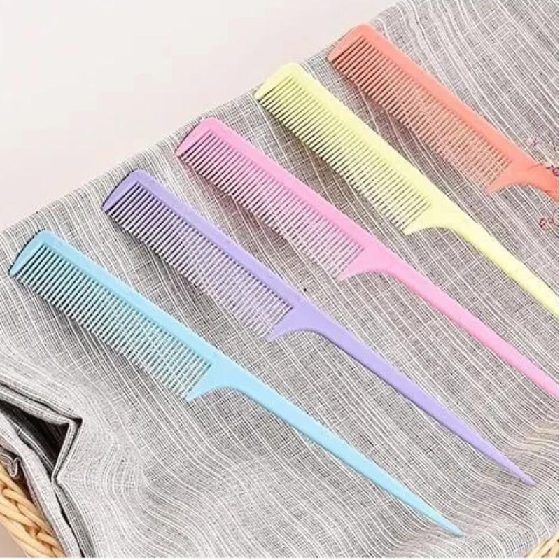 10Pcs Pointed Tail Hair Styling Comb Antistatic Hair Dye Brush Barber Steel Needle Pin Rat Tip Combs Barber Accessories