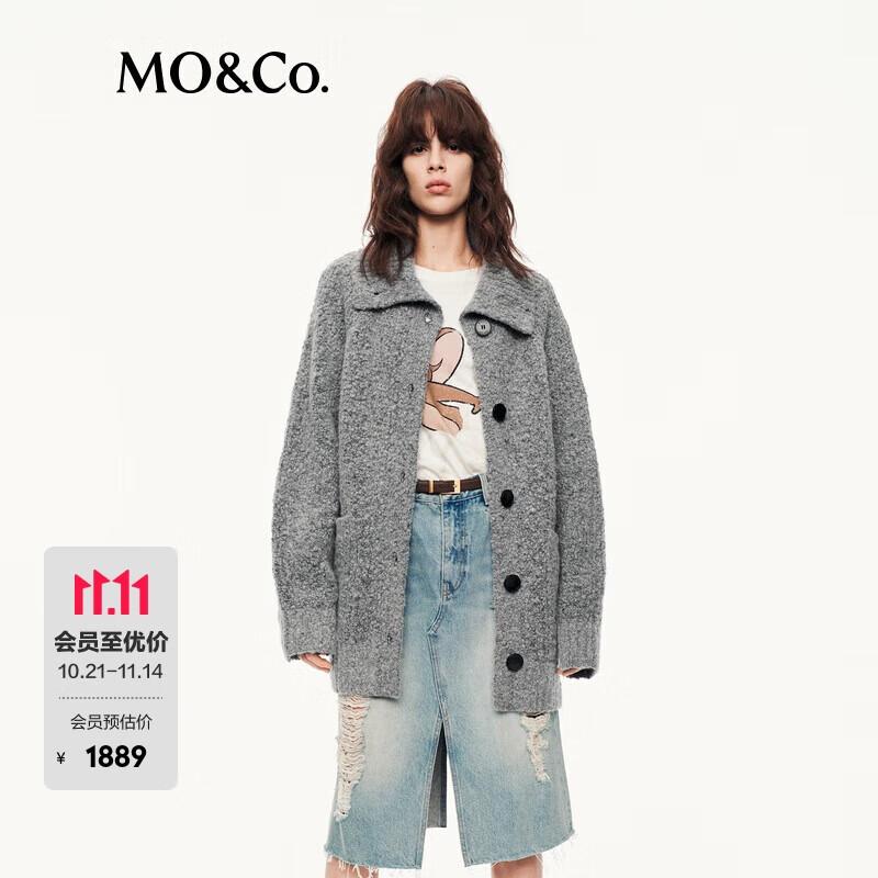 

MO&Co. Women s Wool Blend Loose Fit Cardigan S /160