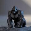 3D-gedruckte Gorilla-Skulptur Ornament Minimalistische Moderne Kunstfigur mit Detaillierter Textur Umweltfreundliche Dekoration für Wohnzimmer Büro Schreibtisch