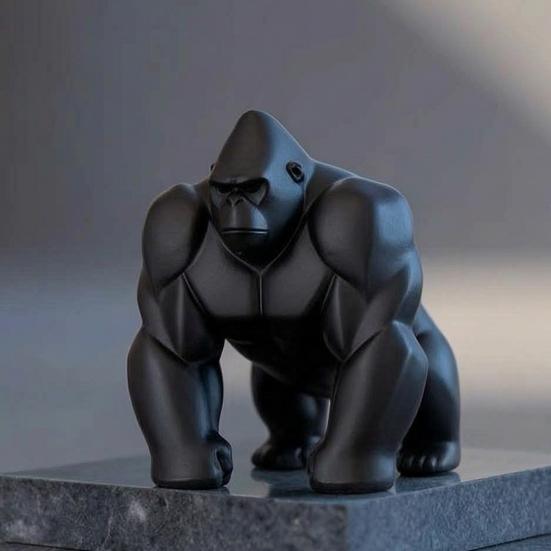 3D-gedruckte Gorilla-Skulptur Ornament Minimalistische Moderne Kunstfigur mit Detaillierter Textur Umweltfreundliche Dekoration für Wohnzimmer Büro Schreibtisch