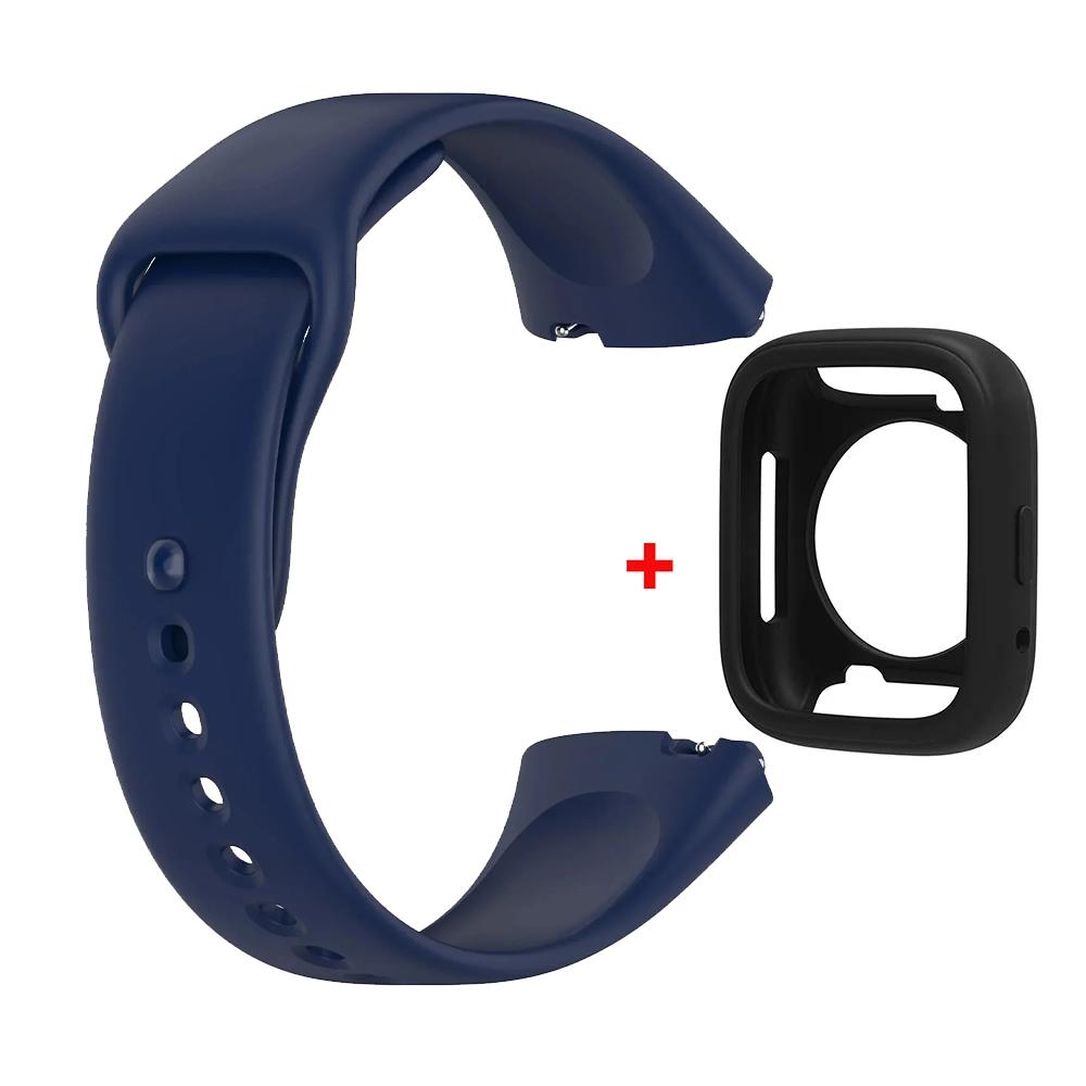 Silicone Strap For Redmi Watch 3 Active/Lite Bracelet Watchband + Protective Case Shell