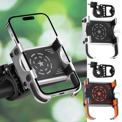 Motorcycle Phone Mount Motorcycle Cellphone Mount Adjustable Smartphone Cradle High-Speed Secure Lock Cycling Accessories For