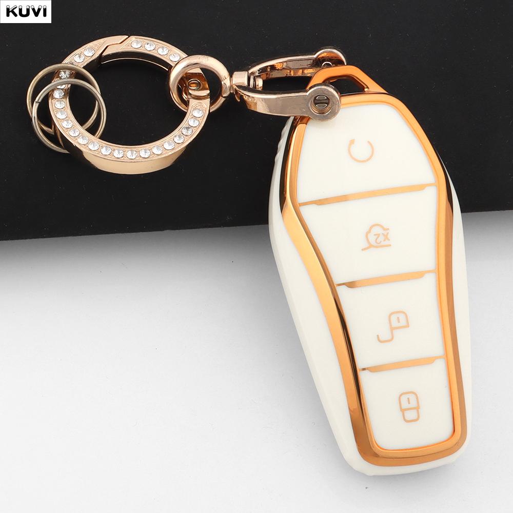 

For Byd Song Plus Atto 3 Han Ev Tang Dm Qin Seal Dolphin Fashion Tpu Car Key Case Cover Protected Keychain Fob Accessories