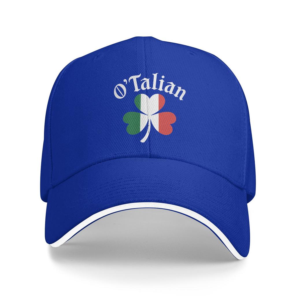 O'talian Half Irish Italian Flag Heritage St Patrick's Day Casual Baseball Cap  Outdoor Gym Trucker Hat Summer Sun Baseball Caps