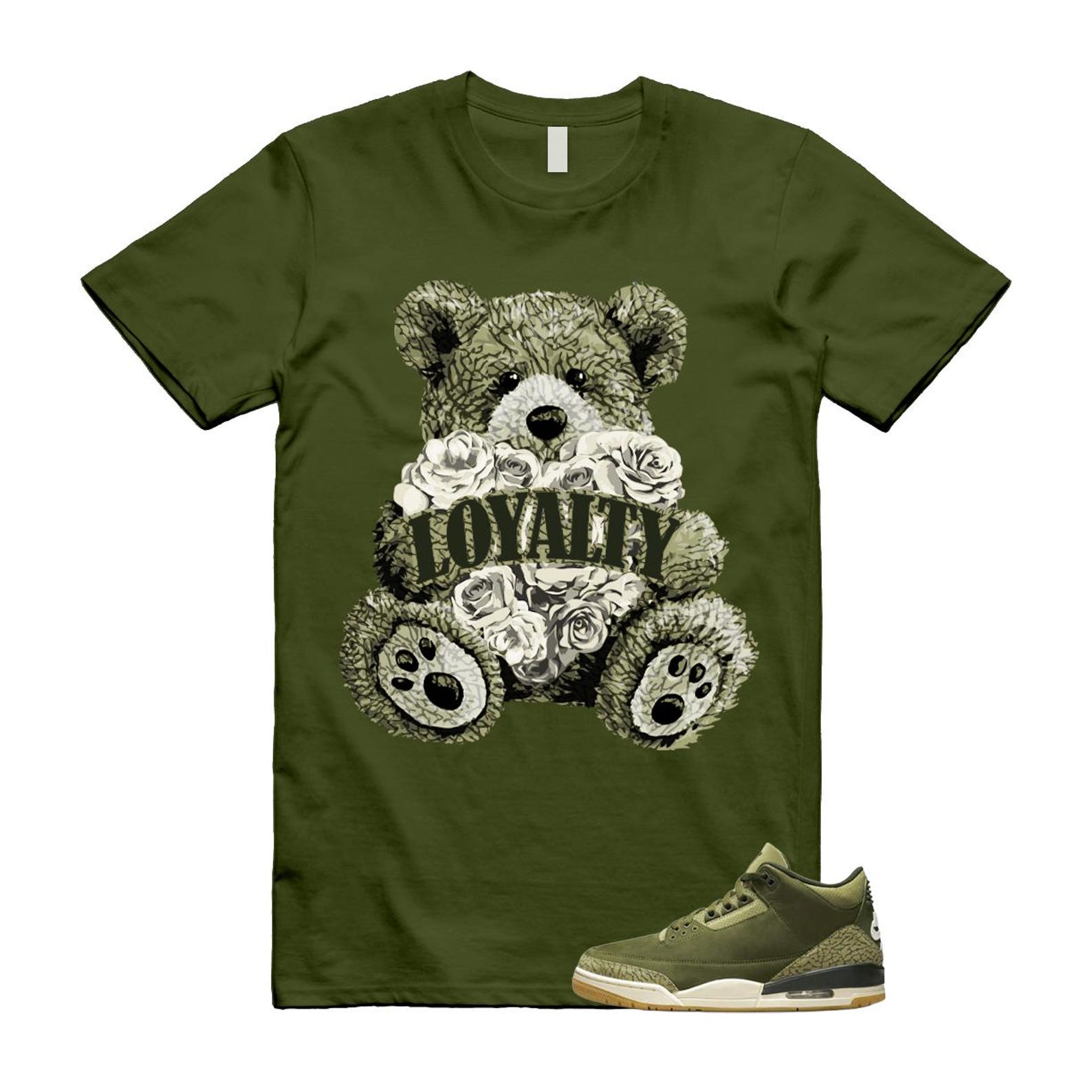 3 Family Affair Olive Sequoia Neutral Sail T Shirt Match LOYALTY M