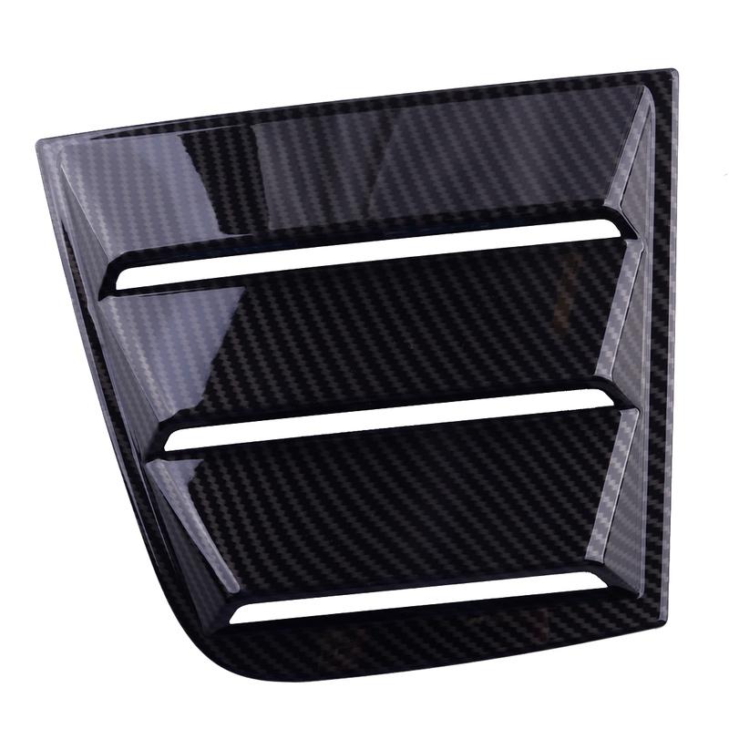 2pcs/Set Carbon Fiber Texture Side Window Louver Scoop Cover Vent Sun Shade fit for Dodge Charger 2011 2012 2013 2014 2015-
