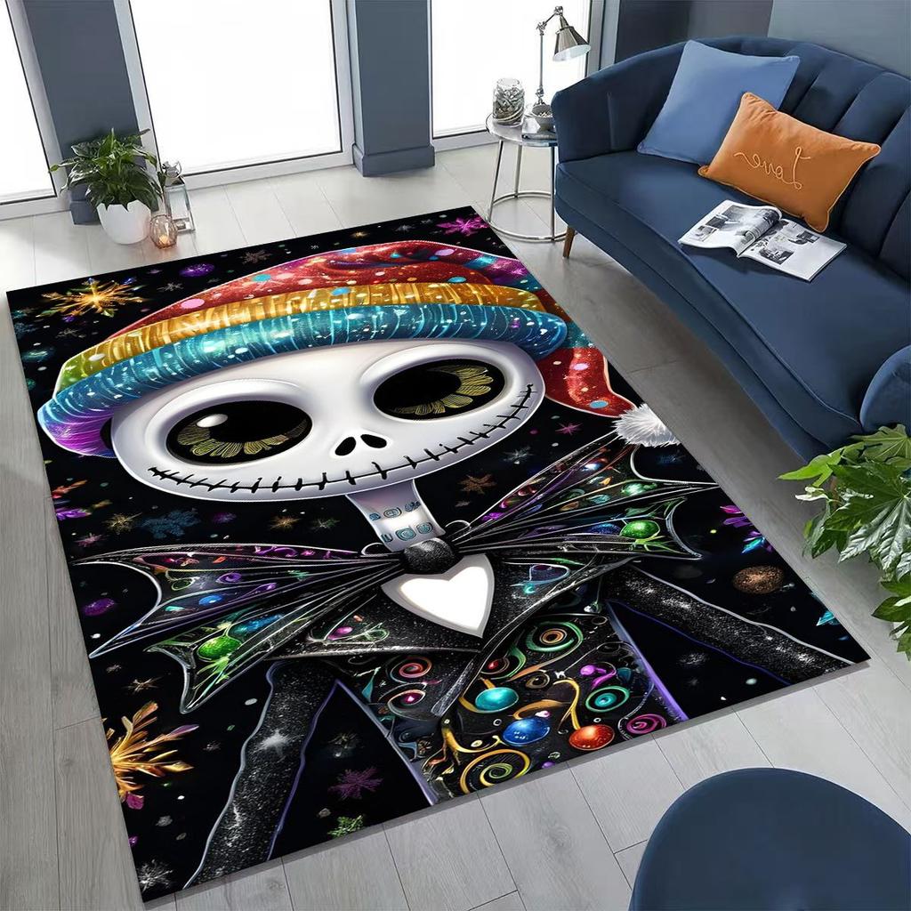 2026 New The Nightmare Before Christmas Jack Cartoo Rug for Bedroom Living Room Sofa Home Doormat Decor, Kid Non-slip Floor Mat