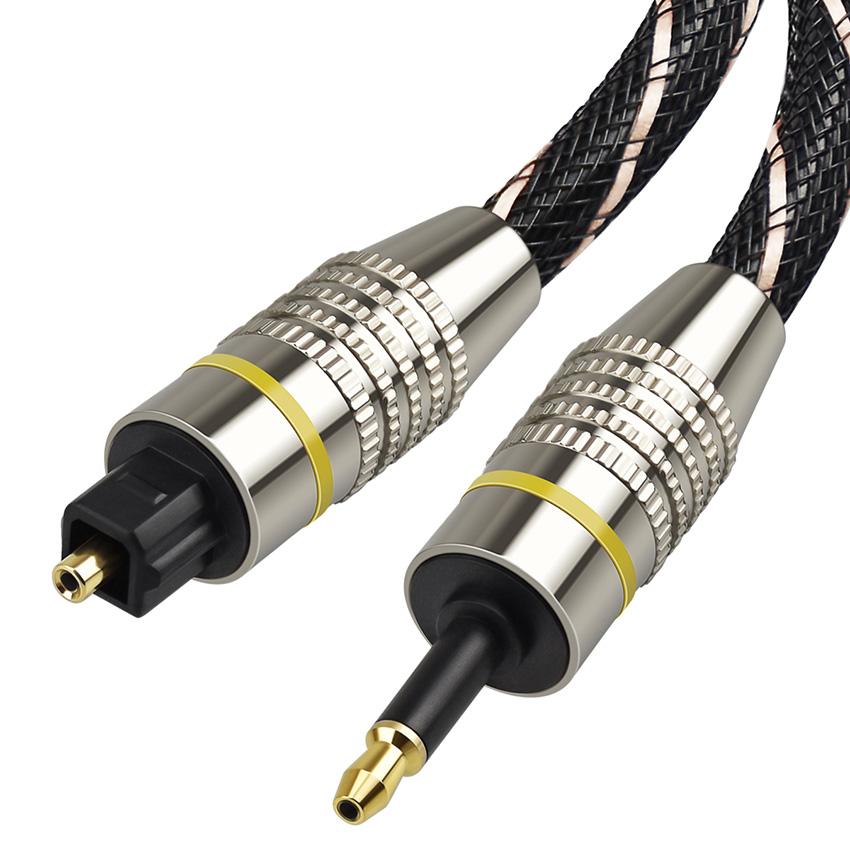 Mini Toslink to Toslink Cable 3.5mm Digital Sound SPDIF Optical Audio Adapter for TV Box Soundbar - Optical out ConverterGood product
