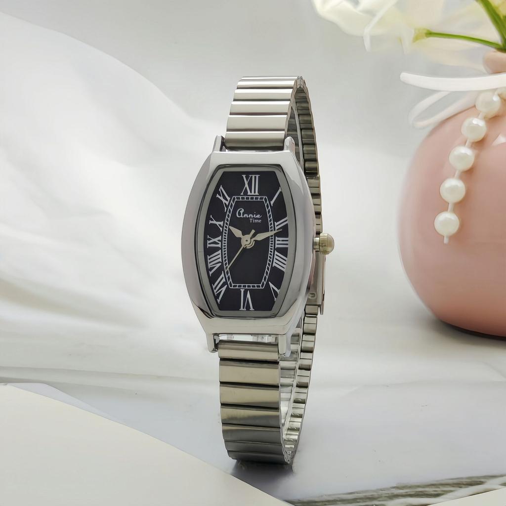 Mode Fassförmige Damen Quarz Uhr Klassisches Stahlband Damen Quarz Armbanduhr Relógio Feminino Reloj De Mujer