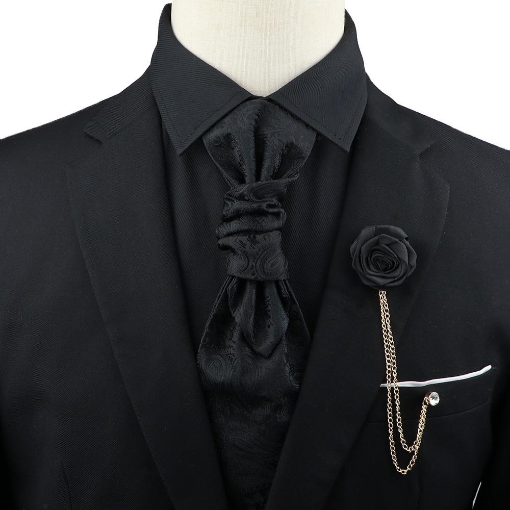 Gravatas Groom Neck Wear Ascots Wedding Necktie Gentleman Classic Business Formal Tie Cosplay