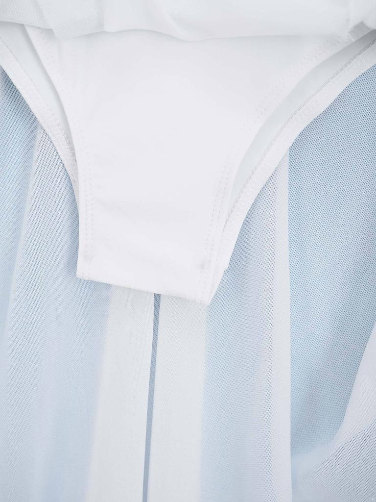 Girls Sleeveless Mesh Straps Color Contrast Leotard Dress for Lyrical Contemporary Dance Performance