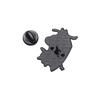 Cartoon Manga Enamel Pins Custom Cute Rooster Cow Brooches Lapel Badges Animal Jewelry Gift for Kids Friends