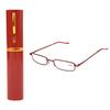 New Reading Glasses Colors Unisex Metal With Tube Case +1.5+2.0+2.5+3.0+3.5+4.0