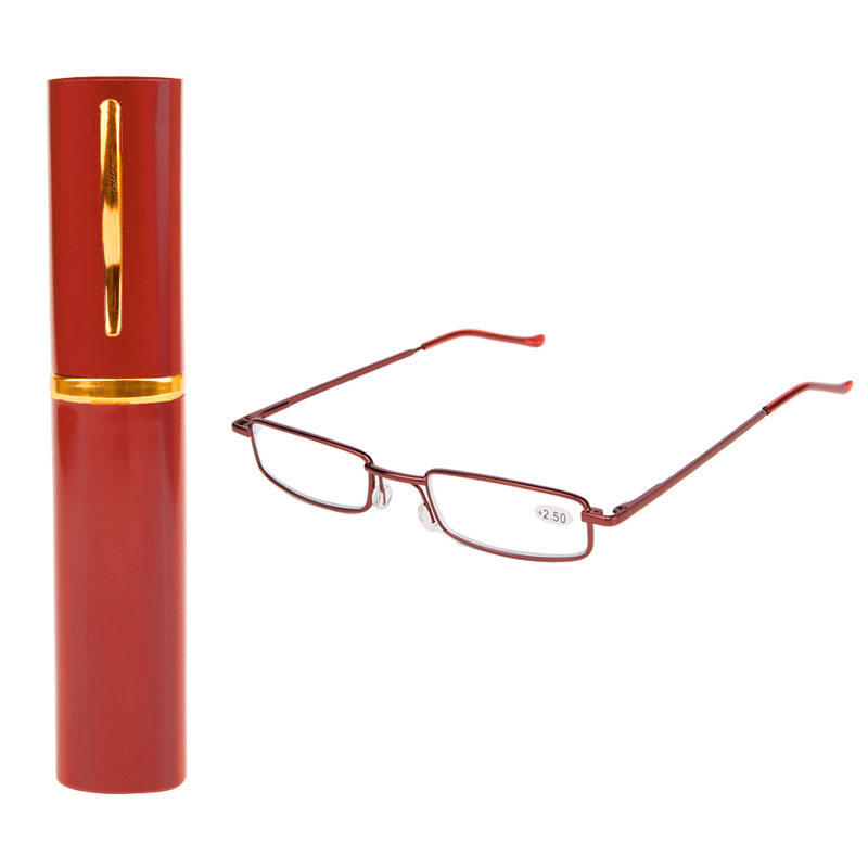 Noi ochelari de lectură culori unisex metal cu carcasă tub +1.5+2.0+2.5+3.0+3.5+4.0