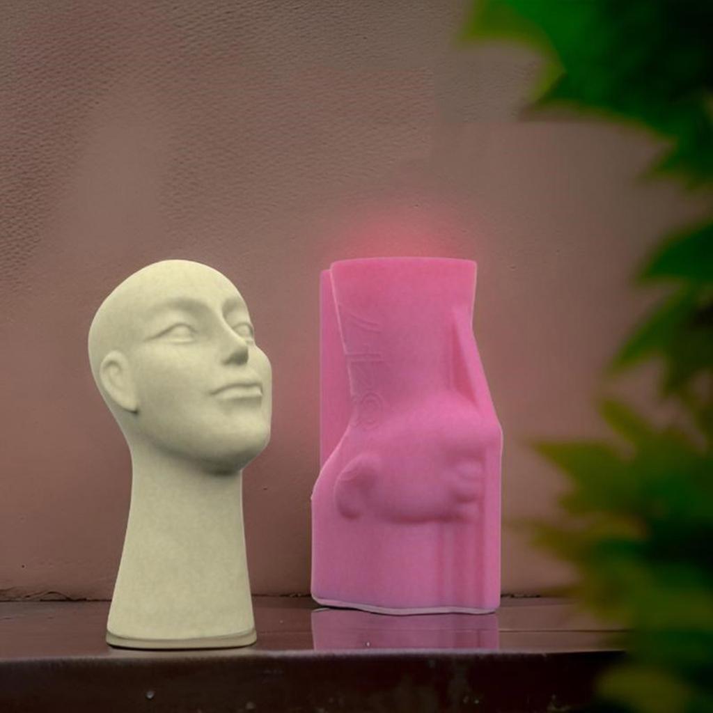 Succulent Planter Mold Crafting Mould Flexible Vase Molds Human Face Shape Flowerpot Mold Suitable for Making Planter