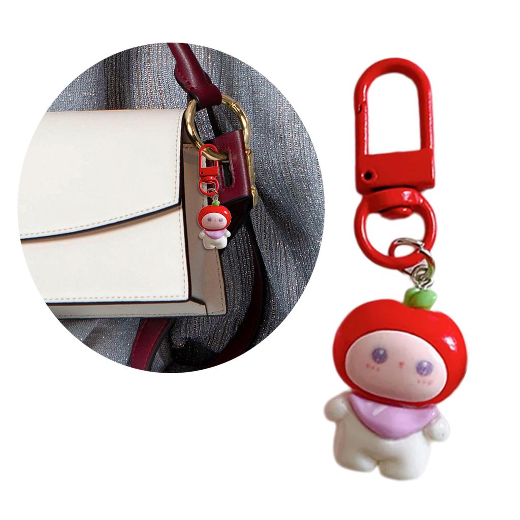 Cartoon Keychain Resin Fruit Baby Key Ring Bag Pendant Lightweight Key Holder Jewelry Accessories for Women Girls