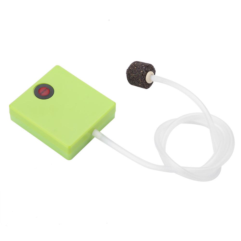Portable Aquarium Dry Battery Operated Fish Tank Air Pump Aerator Oxygen With Air Stone