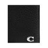 COACH 11 flip closure chain cow leather wallet men's black black